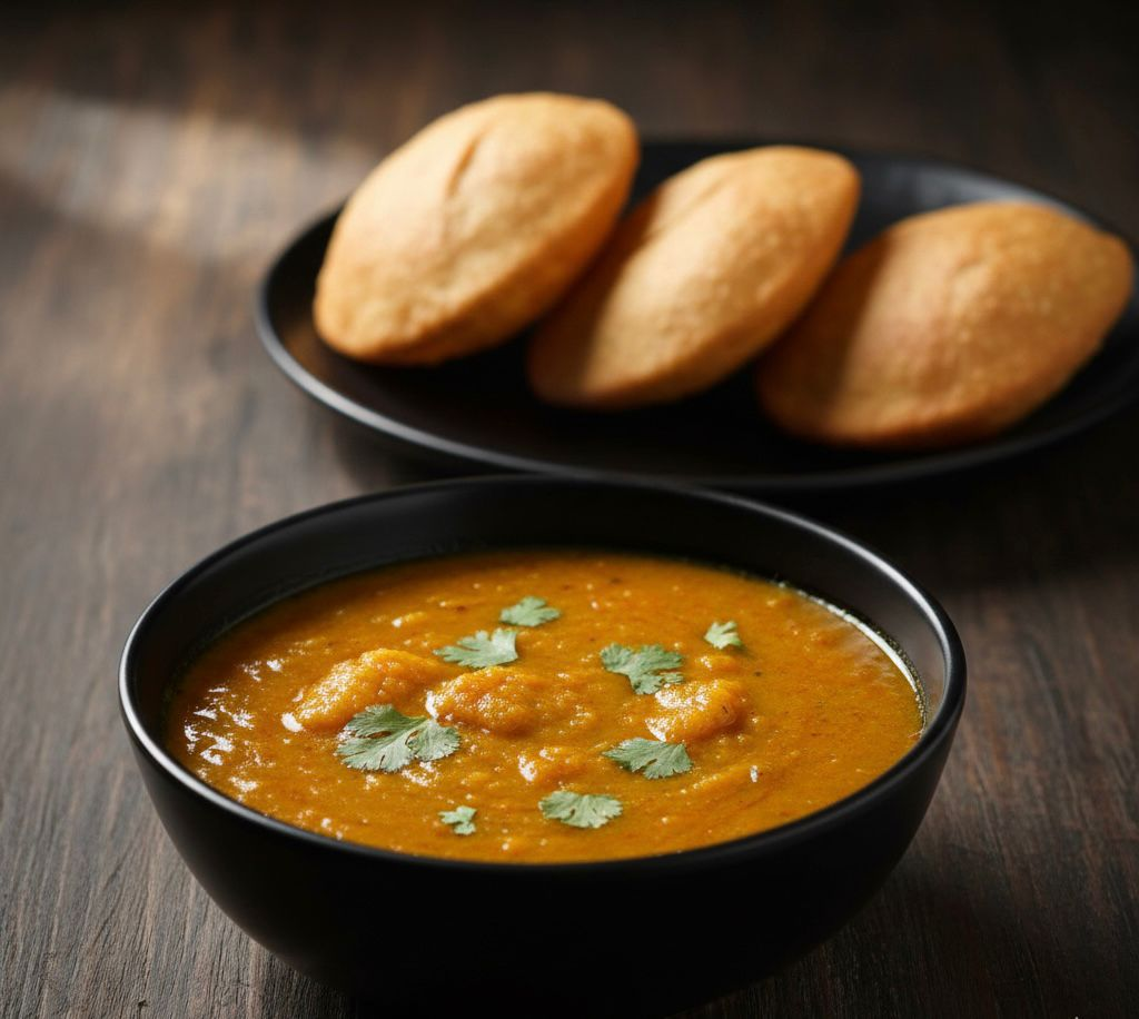 Bedmi with Aloo ki Subzi